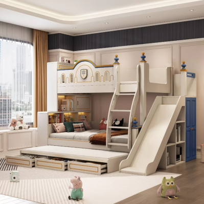 Bunk bed Childrens bed Kids Design Modern Bed Childrens room Beds Pink Slide