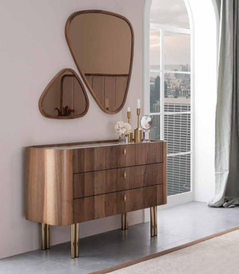 Braun Chest of drawers with Mirror Bedroom Modern Luxury Furniture Design