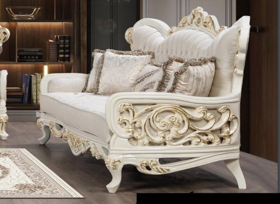 Sofa set 3+3 Seater Baroque Sofas Luxury Set Suite Living room Rococo Furniture