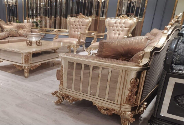 Sofa set 3+3+1+1 Seater Coffee table Sofa Armchair Sofas Fabric luxury set 5 pieces
