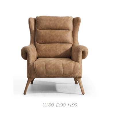 Armchair Luxury Classic r Single Seater Wood Beige Armchair Living room Furniture Italy