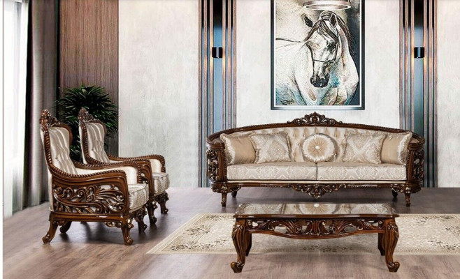 Luxury Sofa set 3+1+1 Seater Coffee table Group Sofa Armchair Sofas Fabric Couch