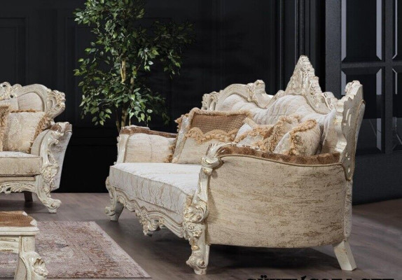 Suite Set 5-piece Sofa set 3+3+1+1 Seater Coffee table Sofa Baroque Rococo new