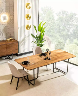Design Dining table 4x Chairs Dining room Suite Set Dining sets Wood 5pcs