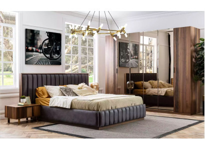 Bedroom Design Set Suite Beds 2x Bedside tables 4 pcs. Furniture new