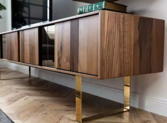 Lowboard TV cabinet Wardrobe Table Living room Wood Modern Wall unit Furniture 5pcs