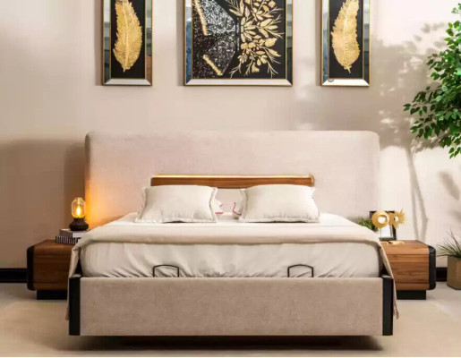 Bed Furniture Design Beds Double bed Luxury Bedroom Textile Wood new