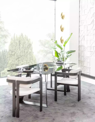 Dining room chair Chair Armchair Design Dining table Seat Wood Luxury White