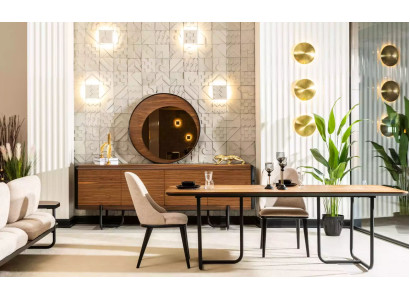 Dining table 4x Chairs Dining room Set Dining set Modern Sideboard Suite
