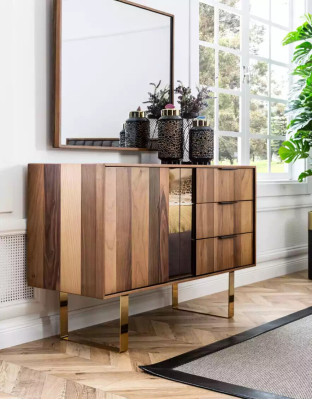 Stylish bedroom furniture set in minimalism and with functionality