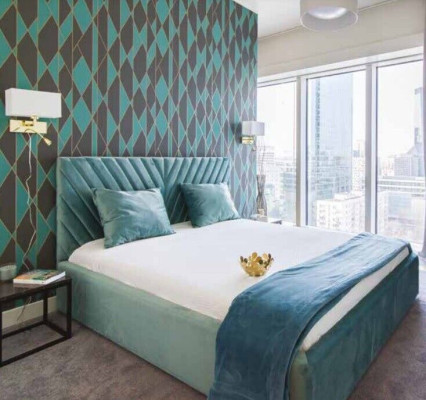 Double Design Bed Modern Hotel Textile Luxury Sleep Room Beds Bed Frame