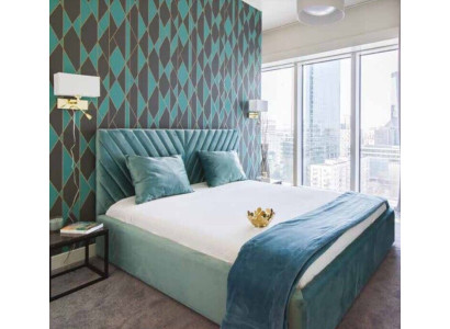 Double Design Bed Modern Hotel Textile Luxury Sleep Room Beds Bed Frame