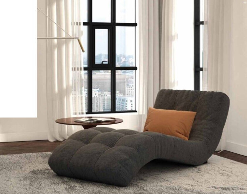 Chaise lounge Chesterfield lounger design Club Chaise Upholstery Fabric Couch Sofa new