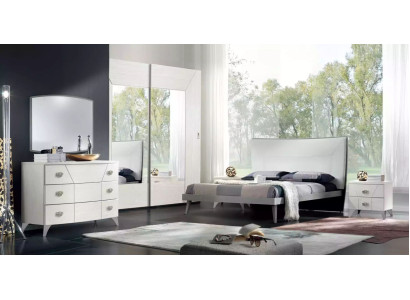 Bedroom Set Bed 2x Bedside tables Chest of drawers 6 pcs. Design luxury
