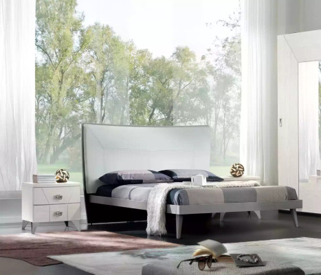 Bedroom Set Bed 2x Bedside tables Chest of drawers 6 pcs. Design luxury