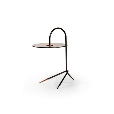 Design side table with glass surface for a luxury look for the living room