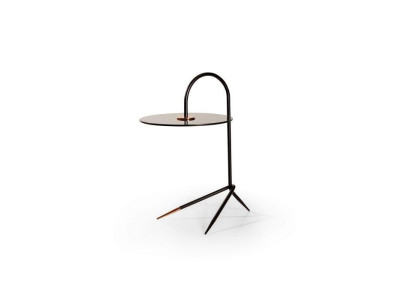 Design side table with glass surface for a luxury look for the living room