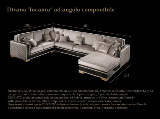 Corner sofa U-shape Sofa Couch Design Upholstery Textile Sofas Seat Furniture Living landscape