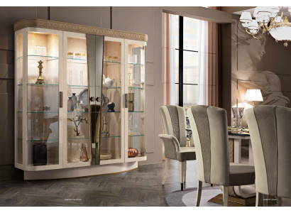 Display case luxury shop window showcases glass wardrobe modern beige shelf sideboard new