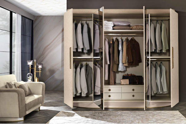 Wardrobe Wardrobe Mirror Wood Furniture Cabinets Coat rack Wood Italy new