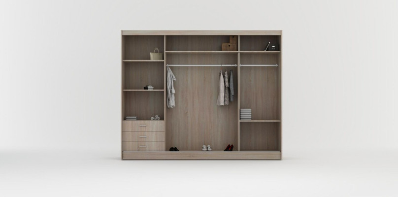 Design High Gloss Clothes Cabinets Furniture Cabinets Modern Multipurpose Clothes Wardrobe