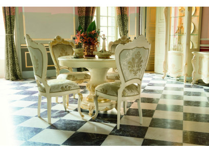 Dining table Suite Dining room Furniture Furnishings Group Table + 4 Chair Set 5pcs.
