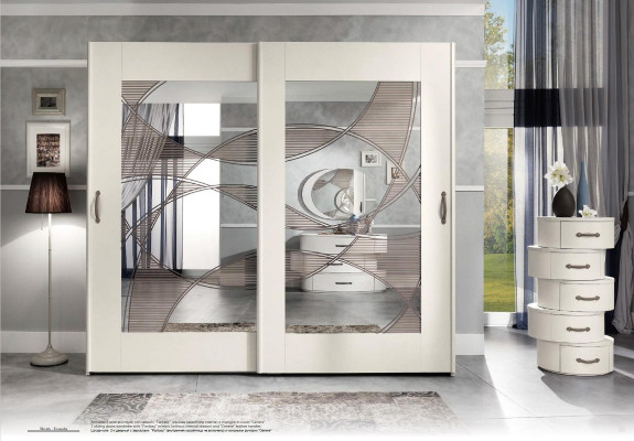 Luxury Wardrobe with Sliding Doors Bedroom Wardrobe Cabinets Wood Modern