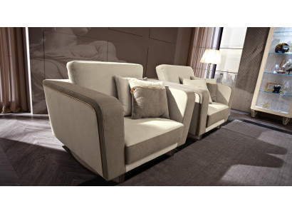 Design Lounge Club Relax Armchair Chair Upholstery Television Leather Textile Wood Fabric