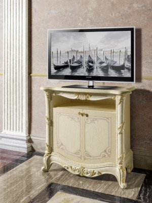 tv sideboard TV-cabinet Living room Design Shelf Beige Wood Shelves Lowboard Italy new