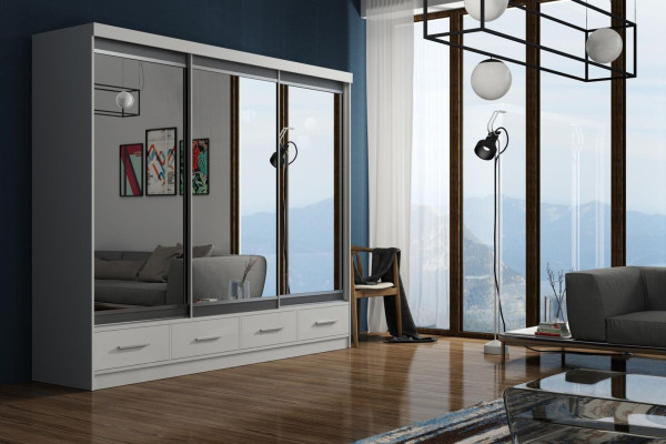 Sliding Doors Wardrobe Wardrobe Wardrobe Wood High Gloss Bedroom Cupboard