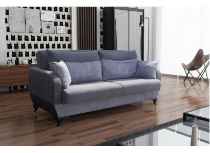 Luxury Modern Designer Sofa 3 Seater Furniture Upholstery Textile Purple Big Sofas Couches