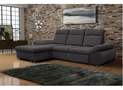 Living room Textile L-shape Sofas Brown Corner sofa Couch Upholstered furniture Sofa bed new