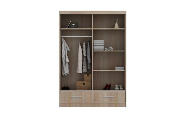 Bedroom Wardrobe 2 door Wood wall cabinet Clothes cupboards 150cm new