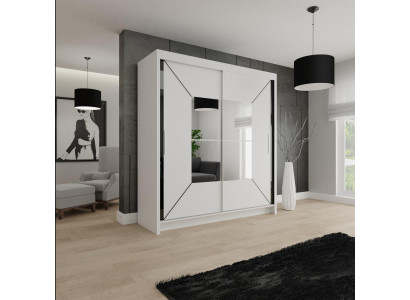 High gloss shelves Wardrobe Shelf Clothes cupboards 180cm Coat rack Wardrobe
