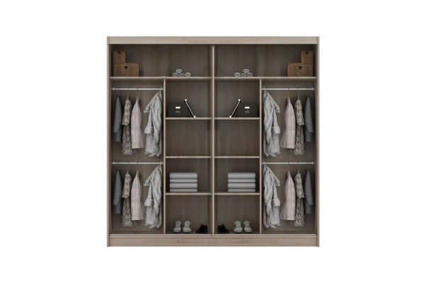 High gloss shelves Wardrobe Shelf Clothes cupboards 180cm Coat rack Wardrobe