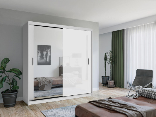 Modern wardrobe sliding closet doors LED closet lighting new