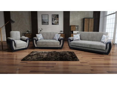 Sofa set 3+2+1 Seater Set Design Sofas Upholstery Couches Textile Relax Modern