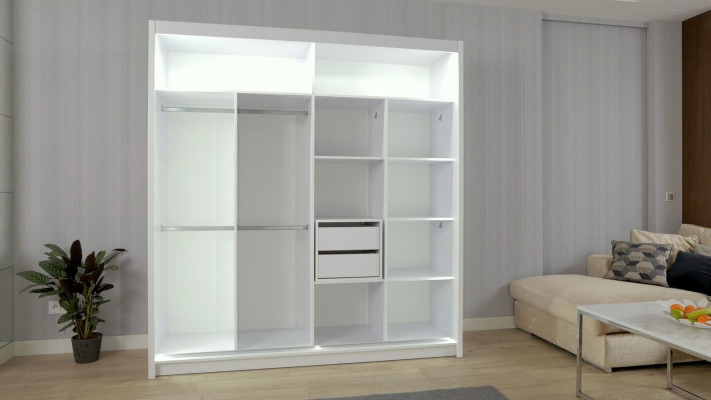 Designer high gloss clothes cabinets furniture living wood new luxury clothes wardrobe