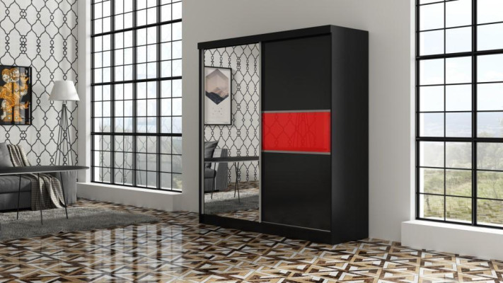 Luxury Wardrobe Wood Bedroom Black Wardrobe Modern Style Furniture