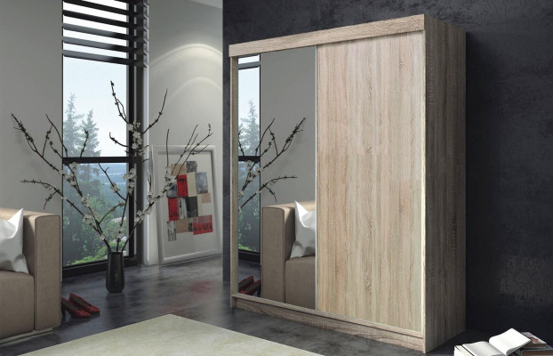 Wardrobe Wardrobe Tall Cabinet Modern Beige Wood Cabinets Bedroom new