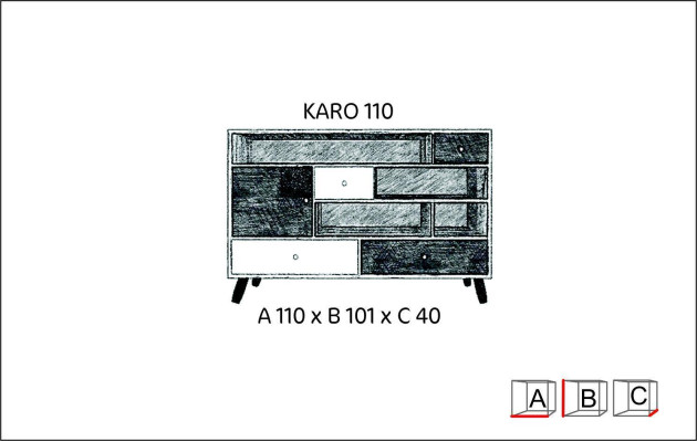 Living room Furniture Wood Chest of drawers Lowboard Modern Chest of drawers Design new
