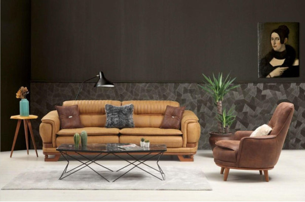 Suite Sofa set Sofa Luxury Complete e Couch set 3+1 Seater Armchair