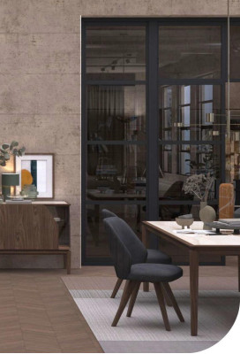 Large modern dining room set luxury set dining table chairs sideboard