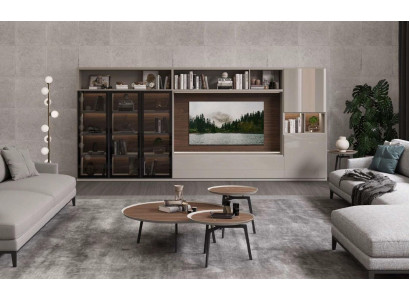 Wall unit Modern white Living room furniture Luxurious wooden furniture Furnishings