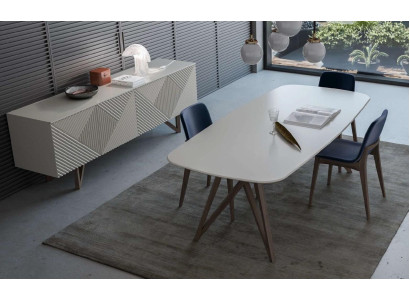 Dining room set Modern dining room set White sideboard with storage space