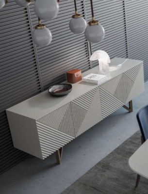 Dining room set Modern dining room set White sideboard with storage space
