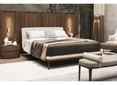 Brown Bedroom Suite bed frame 2x Bedside tables Double bed 3pcs
