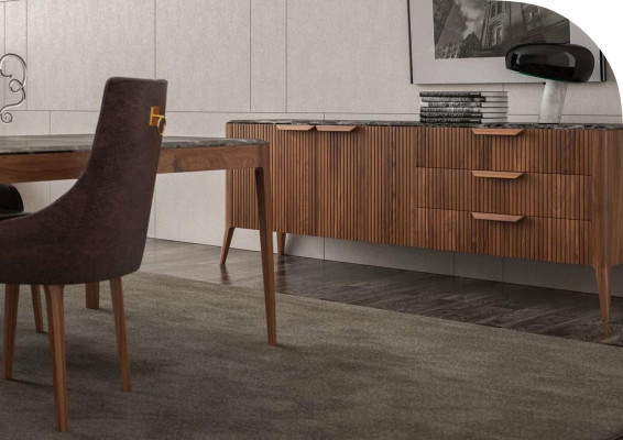 Large Wood Sideboard Modern Dining room furniture Real wood drawers new