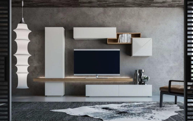 Modern White Wall unit Living room furniture Wall Units Cabinets Furniture new