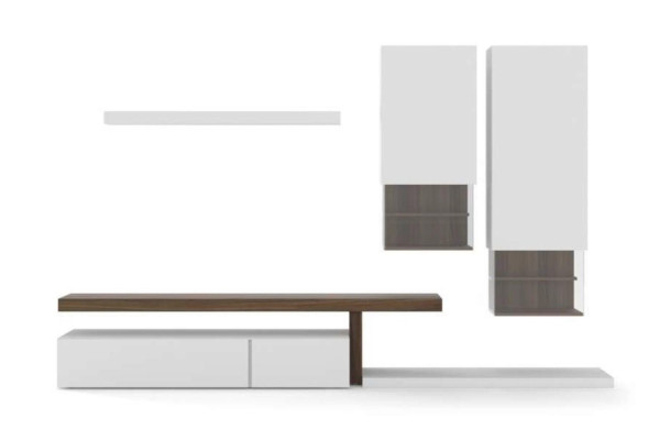 White Wall Unit Furniture Modern Wall Cabinets Wall Shelves TV Lowboard Sideboard